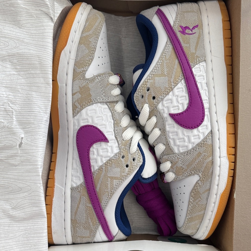 Nike SB Dunk Low PRM RL in Deep Royal Blue and Pure Platinum